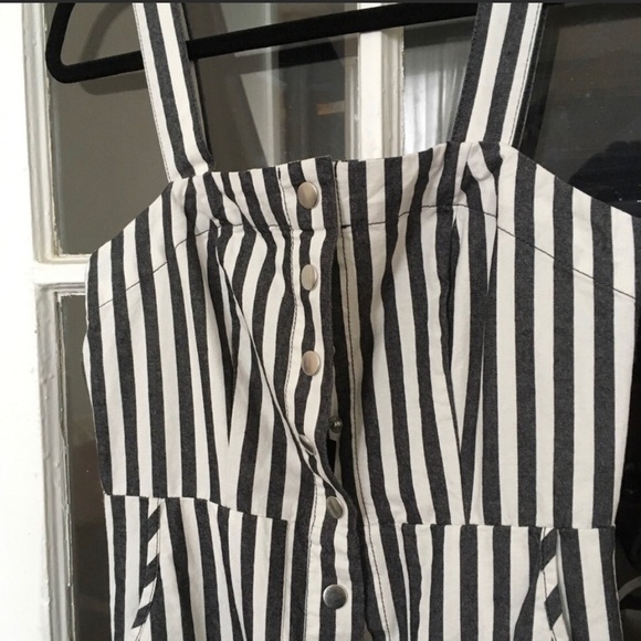 Striped Button Front Midi Dress - Picture 2 of 4